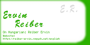 ervin reiber business card